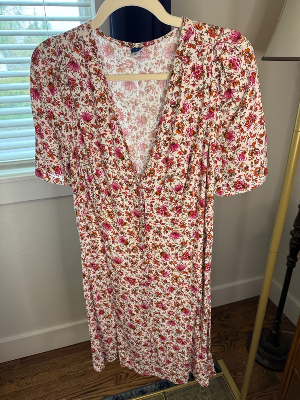 Old Navy Pink, Brown & Orange Floral Dress NWOT